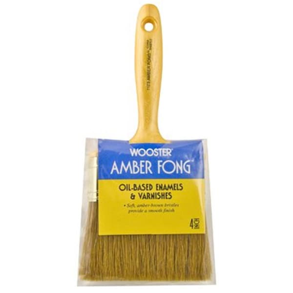 Wooster 1123 4 in. Amber Fong Varnish Brush China Bristle 71497137289 - main